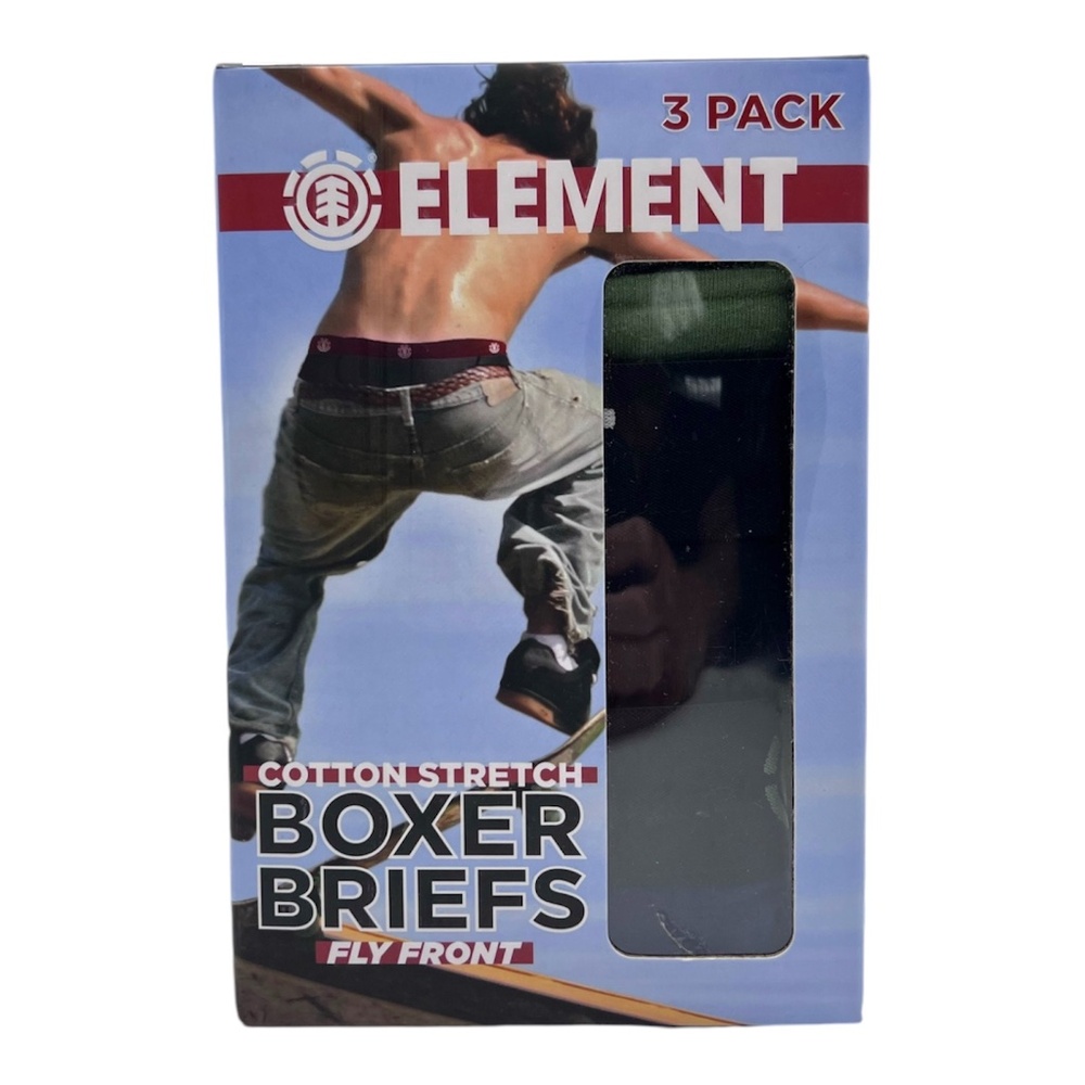 Element Cotton Stretch Men's Boxer Briefs With Fly Front